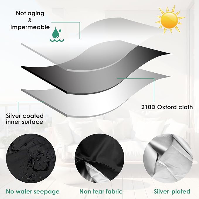 Patio Cushion Storage Bag,Extra Large Outdoor Cushion Storage Bag with Zipper and Handles Size 68" L x 30" W x 20" H for Furniture,Christmas Tree, Bedding Garden Cushion Storage(1Pack)