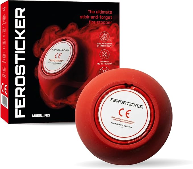 Small Automatic Fire Extinguisher – Non-Toxic, Compact & Maintenance-Free Household Fire Protection for Electric Boxes, Solar Generators, Vehicles, Lithium Batteries, Ship Cabins (1 Pack)