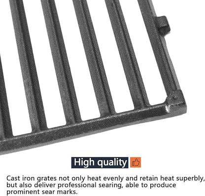 Hongso 17.5" Crill Grates for Weber Spirit e310, Weber Spirit 300 and Spirit II 300, Spirit E & S 310 315 320 330, Spirit 700, Genesis Gold & Silver B/C 1000-5000 Gas Grill, Cast Iron, Parts 7638 7639