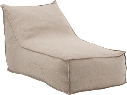 Christopher Knight Home Venny 48" L Outdoor Bean Bag Chair Set of 2, Fabric Bean Bag Chair for Adults and Kids, Indoor/Outdoor Sun Lounger, Patio Lounge Chair Set of 2, Dark Beige