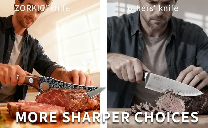 Viking Knife, Butcher Knife Set Hand Forged Boning Knives, Japanese Serbian Chef knives Kitchen Chopping for Meat Cutting Chefs Cleaver Camping Cooking, BBQ, Gifts for Men