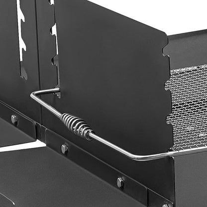 Outdoor Charcoal Grill, 40" Freestanding BBQ Grill, Adjustable Height Stainless Steel Mesh, Large Cooking Area, Barbecue Cooking Station, for Patio, Backyard, Camping, Garden Parties