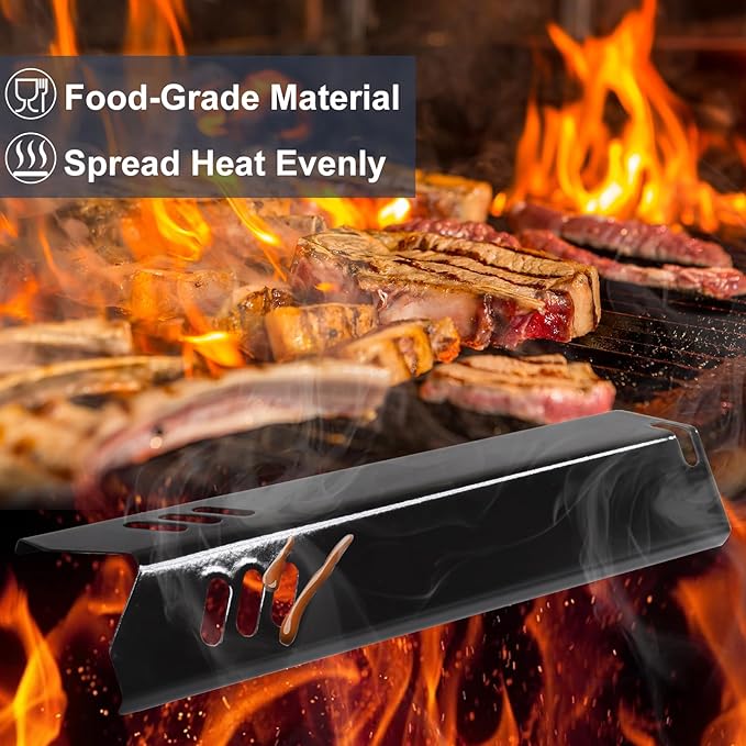 Criditpid GBC1932L Grill Replacement Parts for Blue Rhino 3 Burner Grill, B0212-040 Heat Plate Shields & G1707-010 Blue Rhino Grill Grates for GBC1406W Backyard Outdoor BBQ Grill Accessories.