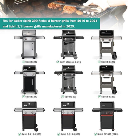 7658 Cast Iron Griddle for Weber Spirit 200 300 400 Series, Flat Top Griddle for Weber Spirit I & II E/S 210 220 310 320 325 425 435 Gas Grill and Genesis Silver B C 1000-5000 Grills and More