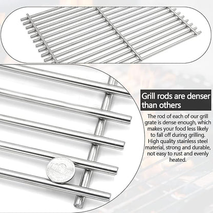 Hongso Genesis 2 Grill Grates SUS304 Stainless Steel for Weber Genesis II 300 Series E310 S310 E315 S315 E325 E330 E335 S330, LX S340 LX E340 Models, Genesis ii Grill Replacement Parts GS4 66802 66095