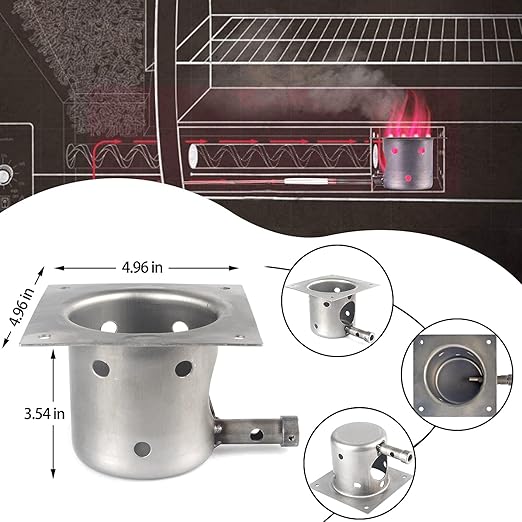Auger Motor, Grill Induction Fan, Fire Burn Pot, and Hot Rod Ignitor Kit, with Screws and Fuse Compatible with Pit Boss and Traeger Wood Pellet Grill Smokes