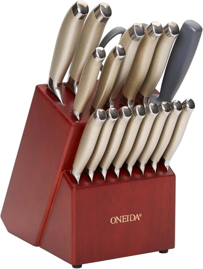 Oneida Preferred Stainless Steel Kitchen Cutlery Set – 18 Piece Complete Knife Set for Home & Professional Use