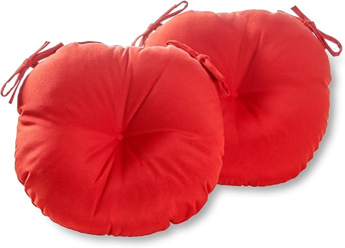 Greendale Home Fashions Fire Outdoor 15-inch Bistro Seat Cushion, Set of 2