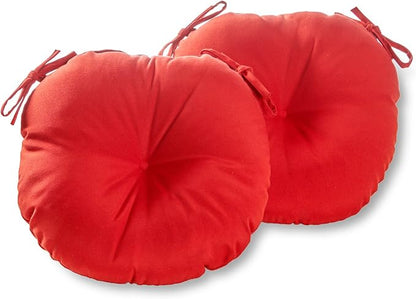 Greendale Home Fashions Fire Outdoor 15-inch Bistro Seat Cushion, Set of 2