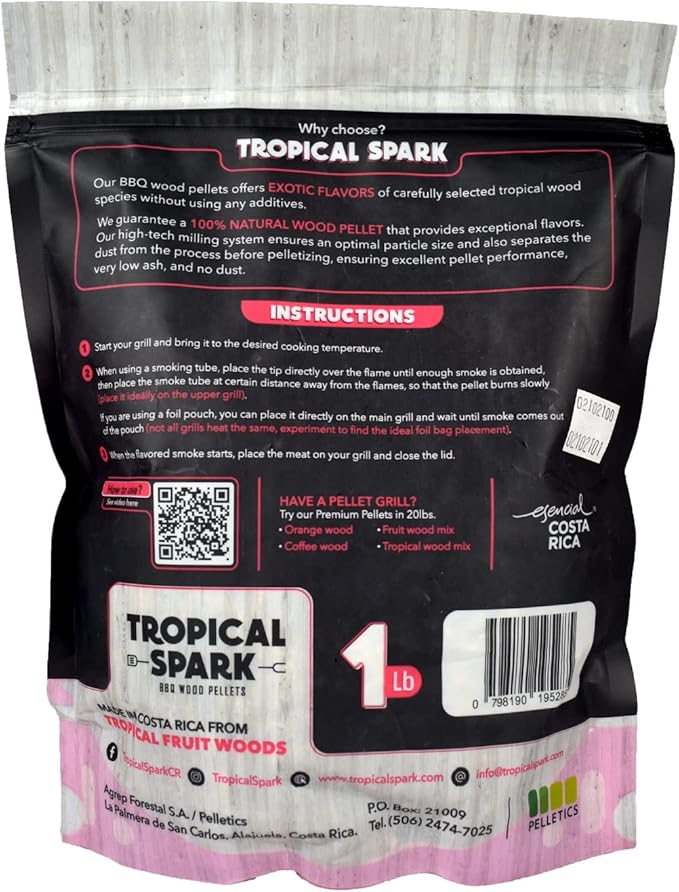 Wood Pellets | Perfect for BBQ, Smoking, Grilling, Bake, Roast, Braise | Premium 100% All-Natural | Guava Wood | 1 lb. Bag