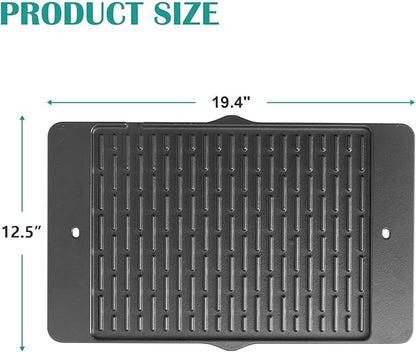 7566 Cast Iron Griddle for Weber Genesis 300 Series Gas Grill, Replacement for Weber Genesis 300 Series E-310 E-320 E-330 S-310 S-320 S-330 EP-310 EP-320 EP-330 CEP-310 CEP-330 ESP-310