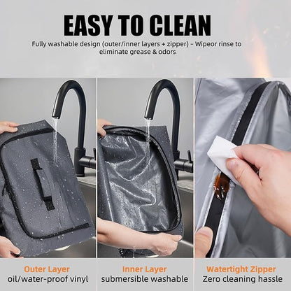 270° Opening BBQ Blanket for Resting Meat, Insulated Leak-Proof Meat Resting Bag for Brisket Turkey Pork, Smoker Accessories for Camping Kitchen Party, Anniversary Birthday Gift for Men Dad Husband