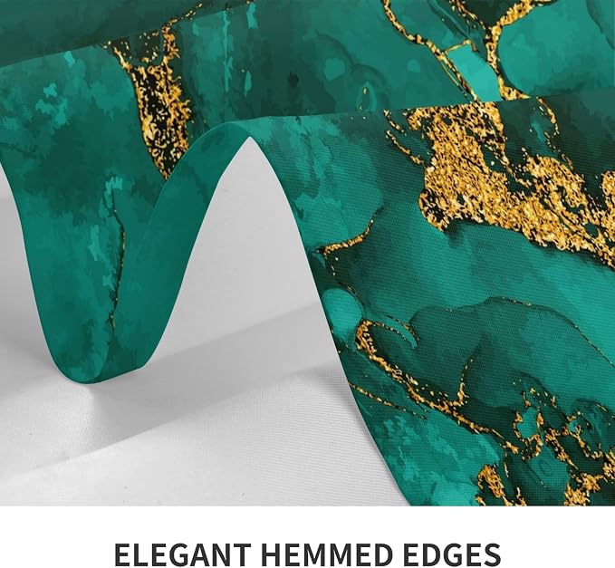 Turquoise Marble Decorative Table Cloths for Parties Kitchen 54"x72" | Rectangle Reusable Washable Emerald Dark Green Tablecloth for Dining Room Wedding Indoor Outdoor