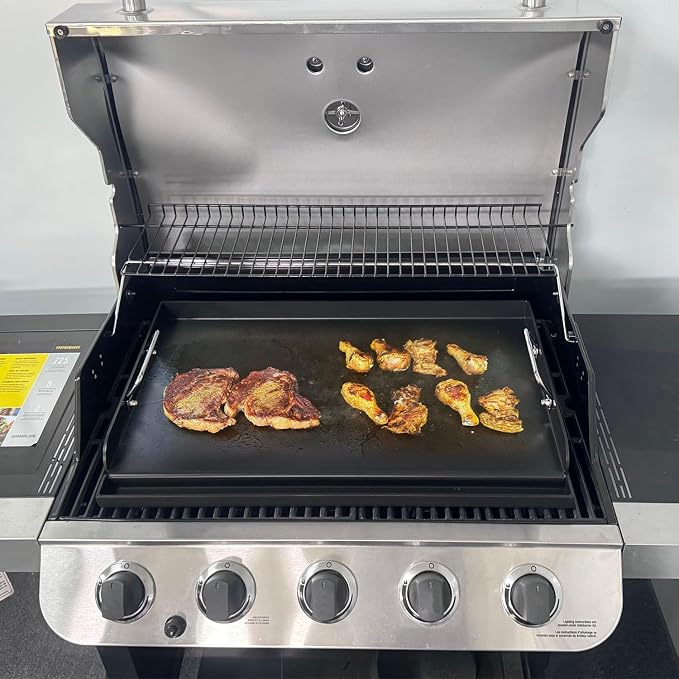Universal Nonstick Coating Griddle for Gas Stove/Grill/Electric/Charcoal | 25"x16" Flat Top Griddle for Grills, Outdoor Cooking and Camping Grilling
