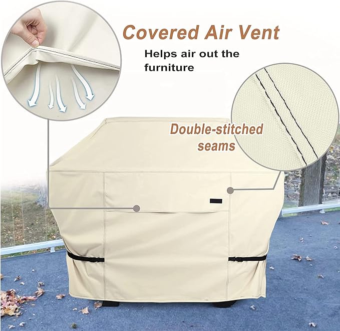 NettyPro Griddle Cover for Blackstone 36 inch Griddle Waterproof Heavy Duty 4 Burner Flat Top Gas Grill Cover 36" Cooking Station, Beige
