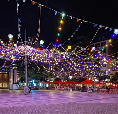 KAQ 115FT 300LED Multi-Colored String Lights Indoor/Outdoor Waterproof with 8 ModesTwinkle Plug in Warm White Lights for Outside Garden Bedroom Christmas Tree Decorations (Multicolor)