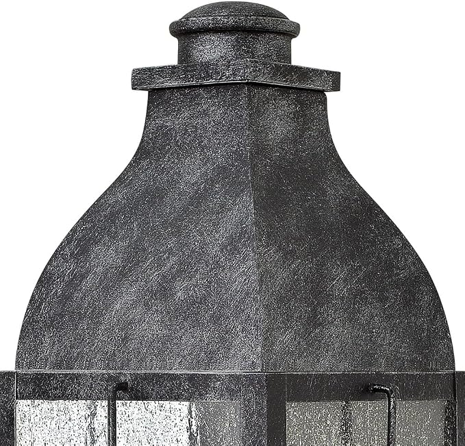 Hinkley Bingham Large Wall Mount Outdoor Lantern w/Lumiglo, Greystone