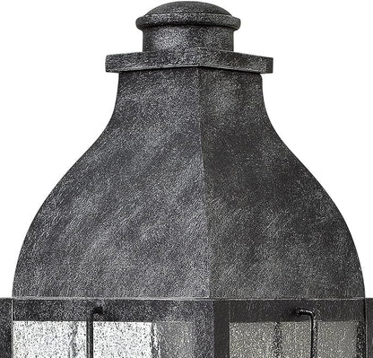 Hinkley Bingham Large Wall Mount Outdoor Lantern w/Lumiglo, Greystone