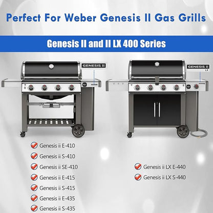 66097 66089 Grate Grill Replacement Parts for Weber Genesis ii Grill Grates 400 Series GS4 Gas Grill Grates ii E-410 E-435 S-435 S410 SE-410 LX S-440 Cast Iron Cooking Grids Grill Parts 3pcs