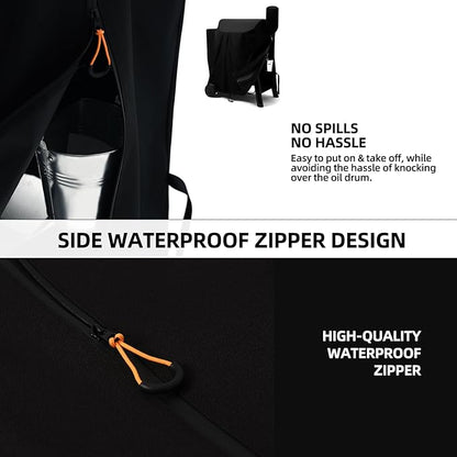 Pellet Grill Cover for Traeger Pro 22/575 Series with Waterproof Zipper, 600D Fade Resistant & Rip-Proof Smoker Fabric, Full-Length Grill Accessories for Century 22 and More (Cover Only)