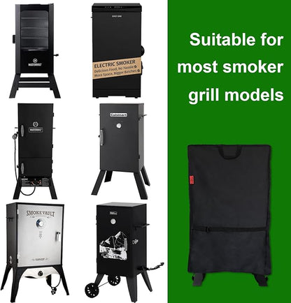 Outdoor Electric Smoker Cover for Masterbuilt 40", Pit Boss 3-Series Gas Vertical Smoker PBV3G1 & PBV3A1 & 10773, PIQUEBAR, Cuisinart 36” Smoker, Broil King 923610 & 923614 Smoker, 25"W x 25"D x 40"H