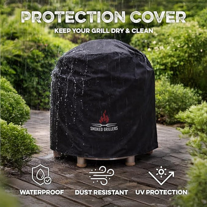 Barrel Smoker Cover for Vertical Smokers – Waterproof, Weather-Resistant, Heavy-Duty Protection (Large (18.5” Diameter))