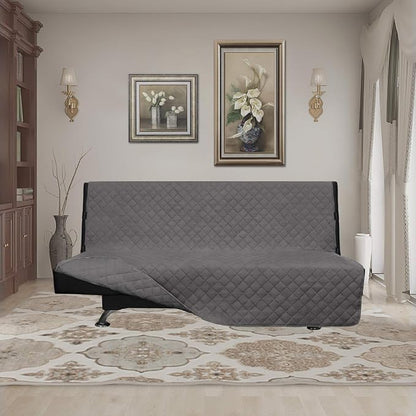Easy-Going Reversible Couch Cover, Large Futon Sofa, Gray/Gray | Machine Washable Slipcover For Dogs, Water Resistant Furniture Mat For Living Room, Non-Slip Sofa Cover, Pet Friendly