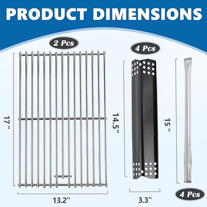 SafBbcue Replacement Parts Kit for Nexgrill 4 burner 720-0830A 720-0830H 720-0783E 720-0783C 720-0830D Parts, Kenmore 122.33492410 122.33492411, Master Forge 1010037, BHG 720-0783W Replacement Parts