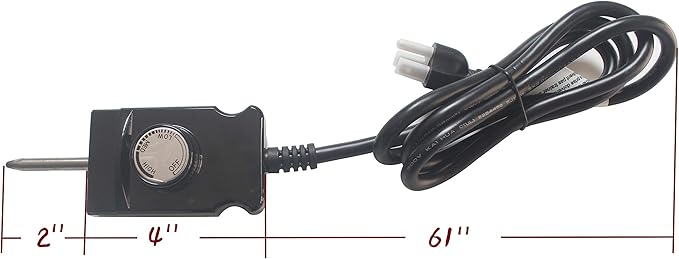 Unifit 120V AC 15A Electric Smoker/Grill Analog Adjustable Temperature Controller Heating Element Replacement Kits up to 1650 Watts (1 Set)