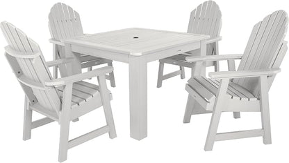 highwood Hamilton 5 Piece Square Dining Set, White