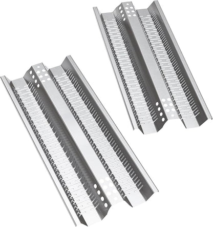 Monument Grills Stainless Steel Heat Plates, Replacement Grill Heat Plate Shield, Flavorizer Bar, Flame Tamer for 4-Burner Grills Model 24367 35633 41847NG D405, Burner Cover A118