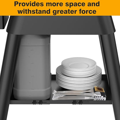Universal Pellet Grill Storage Shelf for Traeger Pro 34 Series and Ironwood 885 Series, Grill Bottom Shelf for Traeger Pro 780, Bottom Storage Plate Accessories for Traeger Pellet Grill