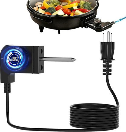 Electric Skillet Cord Replacement,15A/125V Griddle Power Cord Compatible with Masterbuilt Smokers & Electric Griddles,Adjustable Thermostat Probe Cord