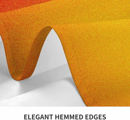 TKS MITLAN Tablecloth Orange Yellow Table Cloth Rectangle Table 52 x 70 Inch Gradient Color Unreal Round Warm Bright Simple Kitchen Decorations for Home Dinner Party
