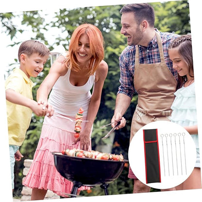 SHOWERORO Kabob Skewers for Grilling Waterproof Skewer Storage Bag Bbq Kit Barbecue Sticks Container Portable and Easy to Clean Great for Outdoor Indoor Use