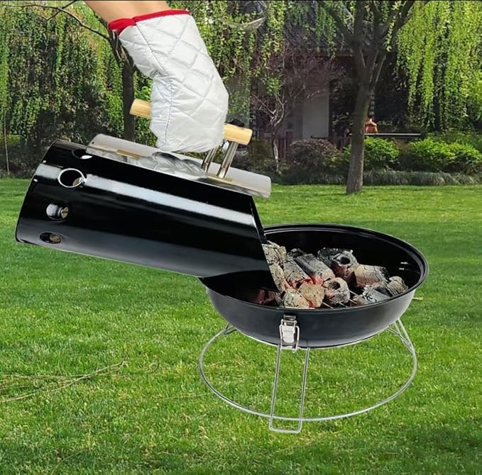 Portable Charcoal Grill with Removable Legs (14 Inch)