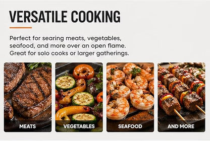 Charcoal Grill Portables - Cast iron Mini 164 Square Inch Portable Camping Grill,Portable grills Suitable for Patios/Terraces/Picnics