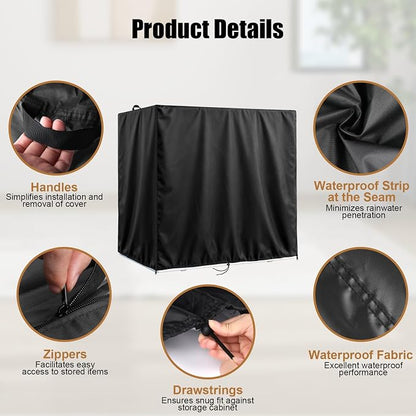 Kasla Outdoor Storage Cabinet Cover, 30"L×18"W×58"H | Heavy-Duty and Waterproof, Fits Storage Shelf, Storage Shed, Deck Box for Kitchen Patio Garden Organization and Storage