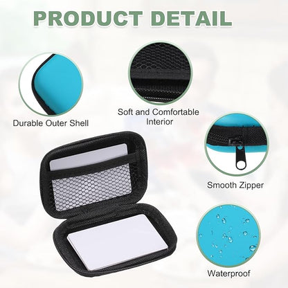 2Pcs Card Game Case, Soft Cloth Playing Waterproof Card Storage Travel Game Case Compatible for Outdoor Gaming Camping, Sky Blue