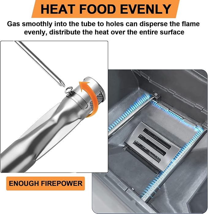 7635 Flavorizer Bars and 69785 Grill Burner Tubes for Weber Spirit I/II 200 | Grill Replacement Parts for Weber Spirit E210, E220, S210, S220, Heavy-Duty, Heat Evenly, Uniform Heating, Easy Install