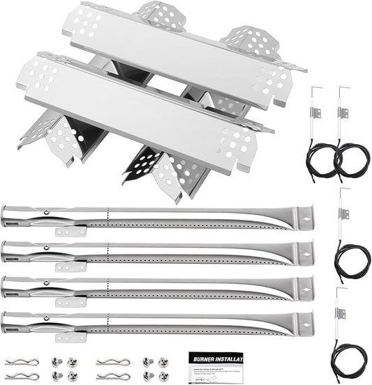 4 Burner Grill Replacement Parts for Nexgrill 720-0830H, 720-0864, 720-0864M, 720-0882S, 720-0888, 720-0888A, 720-0888N, Heat Plate & Igniter & Burner Replacement for Nexgrill