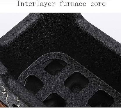 BBQ Barbeque Barbecue Grill,Aluminum Alloy Furnace,Portable Household Charcoal Barbecue Stove,Indoor and Outdoor,2 Size (Size : 11.5cm13cm)