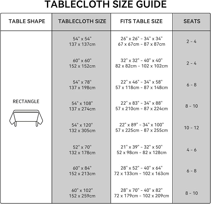 Romanstile Rectangle Vinyl Tablecloth, 100% Waterproof Oil-Proof Checkered Plastic Table Cloth, Heavy Duty Wipeable Table Covers for Dining, Camping, Picnic, Outdoor - 54 x 120 Inch, Black
