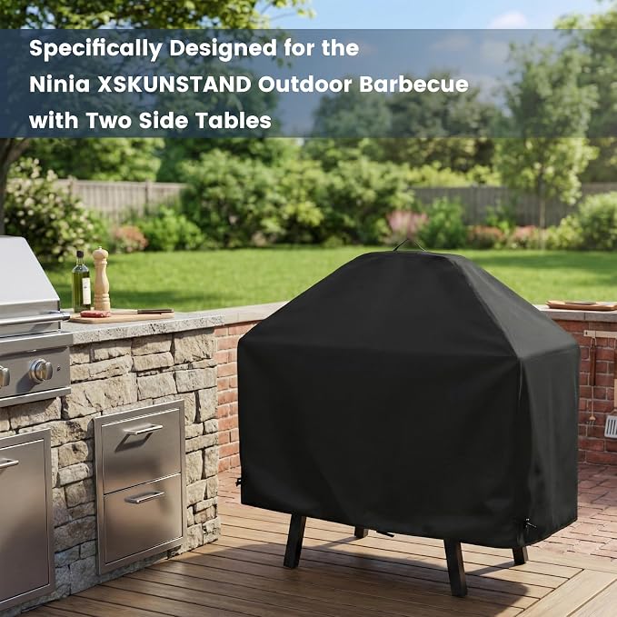 Waterproof Cover for Ninja XSKUNSTAND Outdoor Stand with Two Side Tables | Grill OG700/800/900 Series, Oven OO101, Artisan Pizza Oven MO201 - Fits Ninja XSKUNSTAND Outdoor Waterproof (Cover Only)