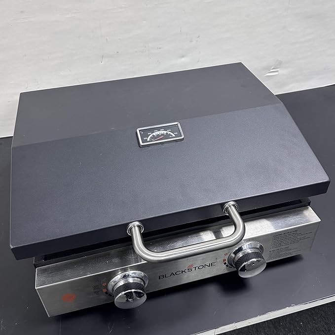 Upgraded Hinged Lid for Blackstone 1666 22" Omnivore Original Tabletop Griddle (2024 Model), Griddle Cover with Thermometer for Blackstone 1666 1813 2203 2271 2020 2205 22In Grill Case