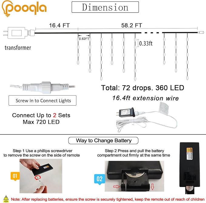 35 Colors Icicle Lights for Outside, 58FT Icicle Christmas Lights | Outdoor Roof Christmas Lights with Remote, Color Changing LED Hanging String Lights for Roof Window Halloween Decorations