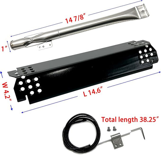 Kits DG278 Replacement for Nexgrill 720-0830H,720-0888N/S,720-0783E,720-0830X, Grill Burner, Heat Plates, Igniter Kit for Home Depot Nexgrill 4 Burner 720-0830H, 4pack