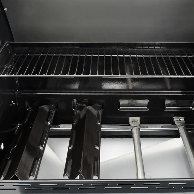 BQMAX Grill Parts for Kenmore 4 Burner Grill 146.34611410 146.23678310 146.10016510 146.23679310 146.16142210 146.23673310 Heat Plate & Burner Kit for Kenmore Grill Replacement Parts