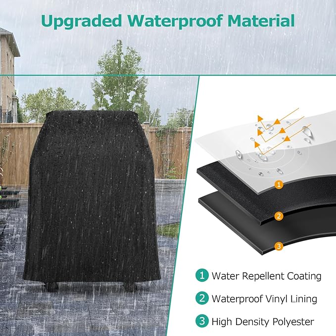 SunPatio 30 Inch Grill Cover for Weber Spirit 210 Series, Charbroil, Kenmore Grills, Waterproof 2 Burner Small BBQ Cover, Fade and UV Resistant, Compared to Weber 7105 (Not Fit for Spirit II E-210)