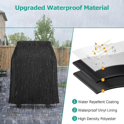 SunPatio 30 Inch Grill Cover for Weber Spirit 210 Series, Charbroil, Kenmore Grills, Waterproof 2 Burner Small BBQ Cover, Fade and UV Resistant, Compared to Weber 7105 (Not Fit for Spirit II E-210)